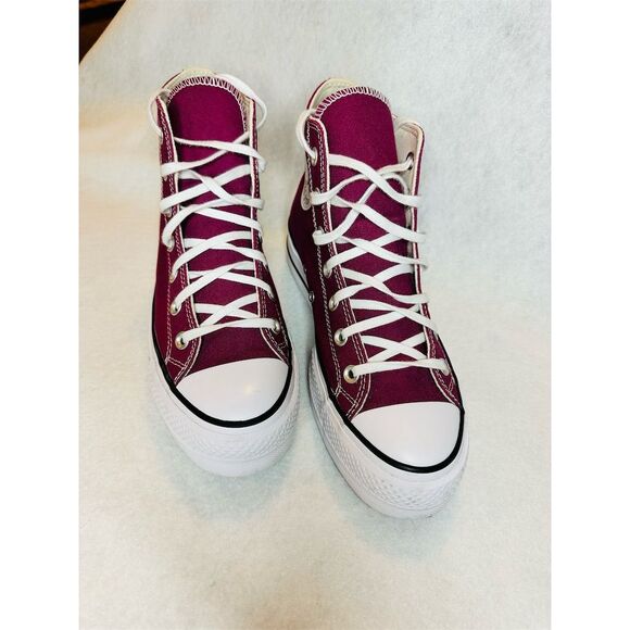 Converse Women's Chuck Taylor High Top Platform All Star Berry Pink Size 8.5 - Picture 4 of 9